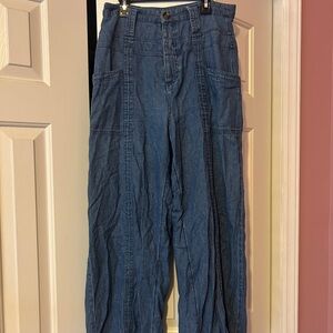 American Eagle high waisted wide leg denim pants